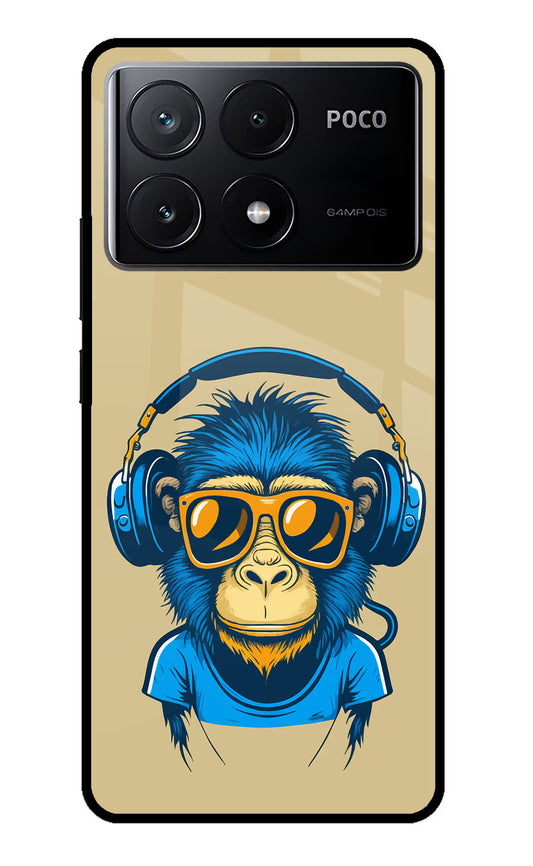 Monkey Headphone Poco X6 Pro Glass Case