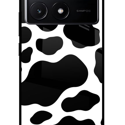 Cow Spots Poco X6 Pro Glass Case Back Cover by Casekaro