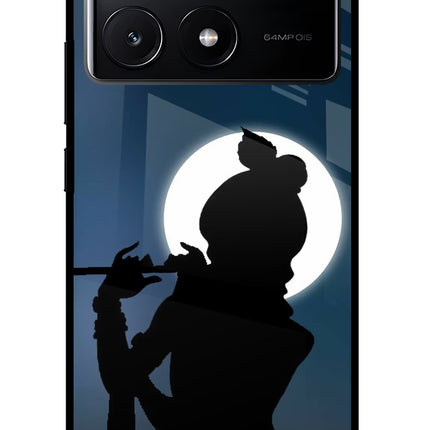 Shri Krishna Silhouette Poco X6 Pro Glass Case