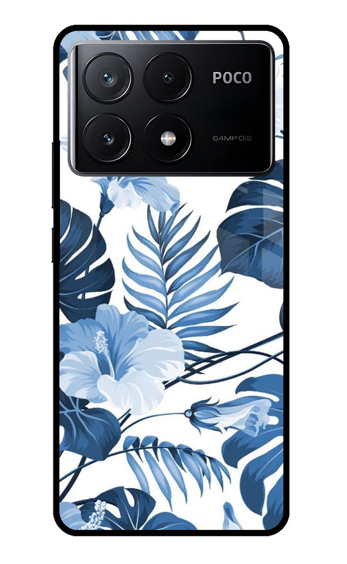 Fabric Art Poco X6 Pro Glass Case Back Cover by Casekaro