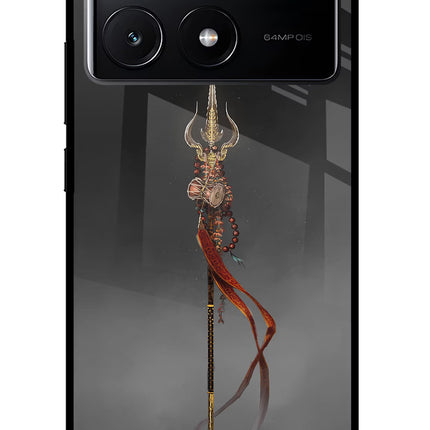 Shiv Trishul Poco X6 Pro Glass Case