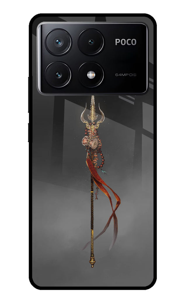 Shiv Trishul Poco X6 Pro Glass Case