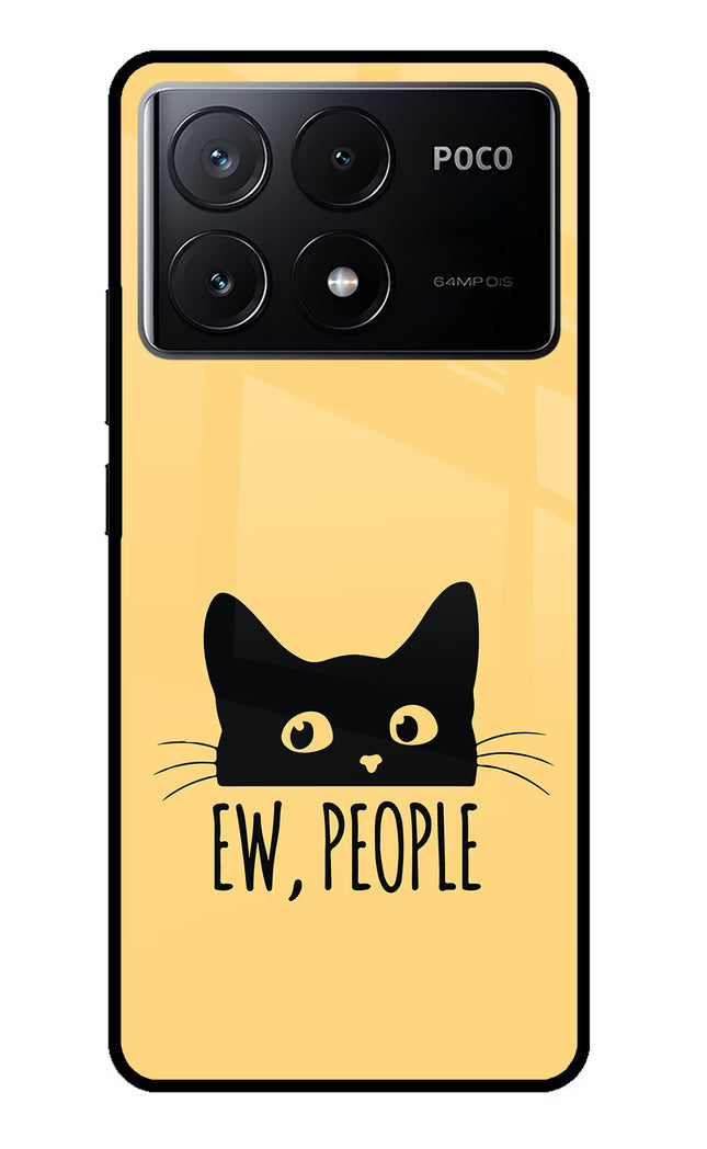 Ew People Catitude Poco X6 Pro Glass Case
