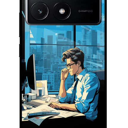 Focused Hustler (AI Generated) Poco X6 Pro Glass Case