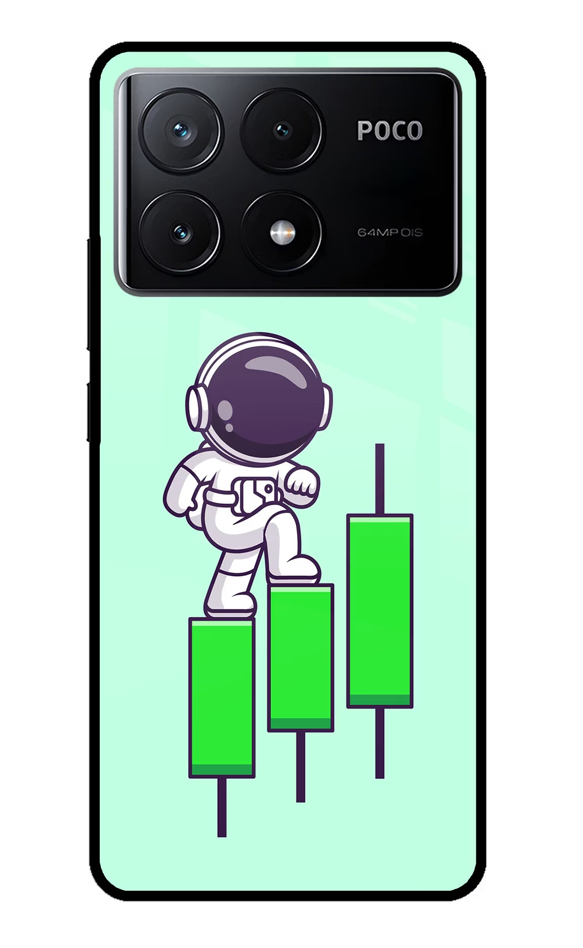 Astronaut Trader Poco X6 Pro Glass Case