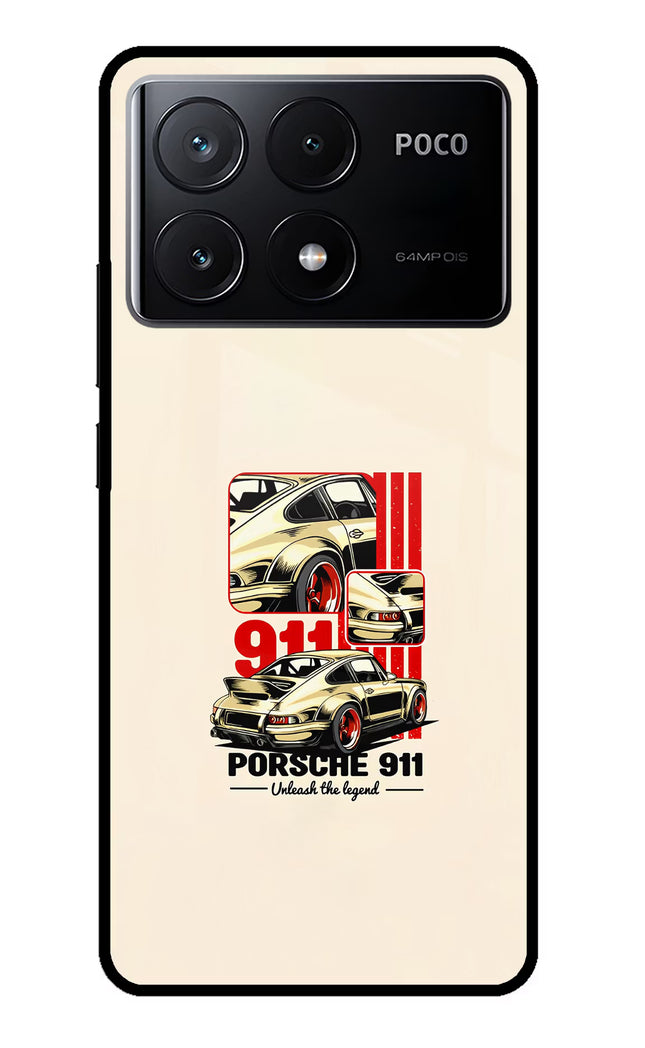 Classic Porsche 911 Poco X6 Pro Glass Case