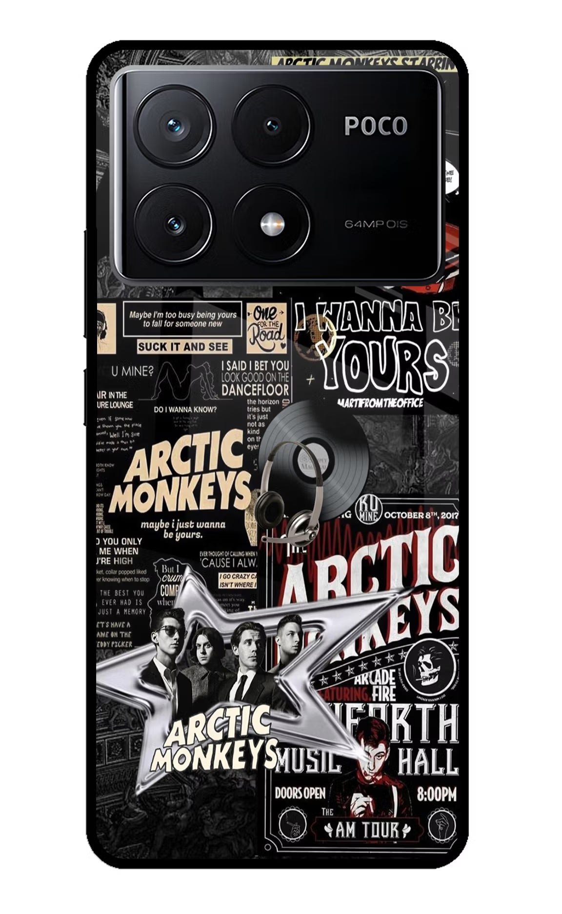 Arctic Monkeys Poco X6 Pro Glass Case Back Cover by Casekaro