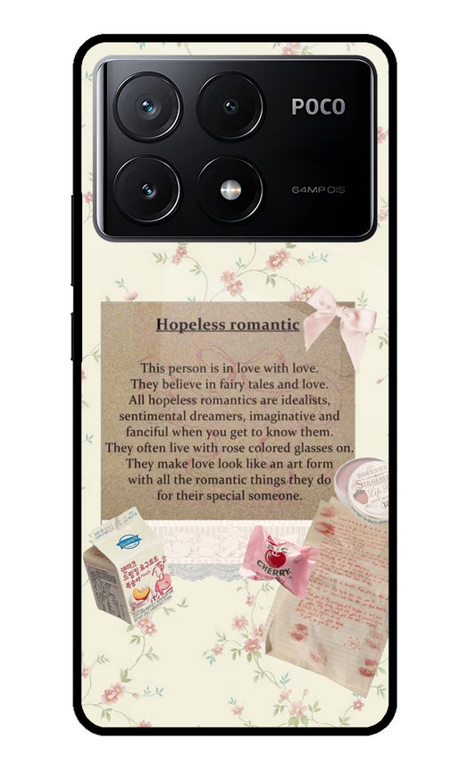 Hopeless Romantic Poco X6 Pro Glass Case