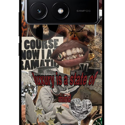 Luxury Poco X6 Pro Glass Case Back Cover by Casekaro