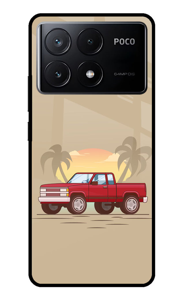 Desert Classic Drive Poco X6 Pro Glass Case