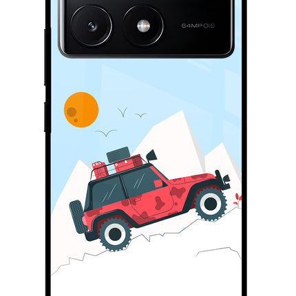 Mountain Trail Beast Poco X6 Pro Glass Case Back Cover by Casekaro
