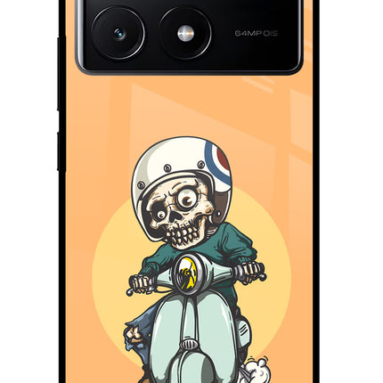Undead Biker Poco X6 Pro Glass Case