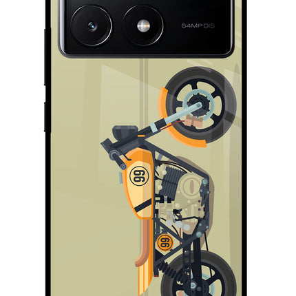 Vertical Speedster Poco X6 Pro Glass Case
