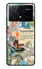 Aquarius Zodiac Poco X6 Pro Glass Case