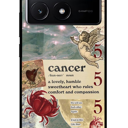 Cancer Zodiac Poco X6 Pro Glass Case