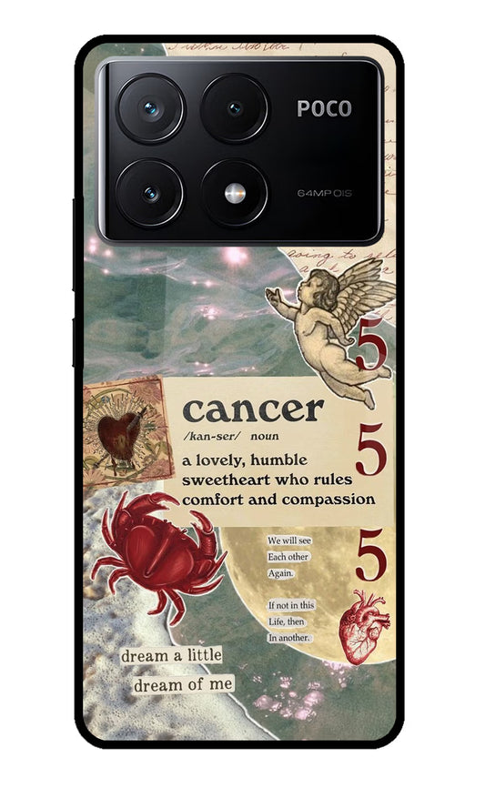 Cancer Zodiac Poco X6 Pro Glass Case