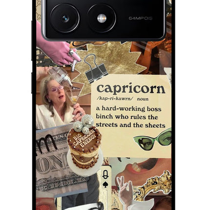Capricorn Zodiac Poco X6 Pro Glass Case