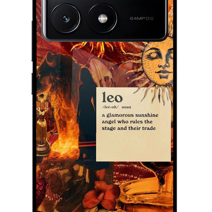 Leo Zodiac Poco X6 Pro Glass Case