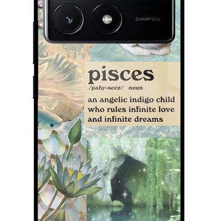 Pisces Zodiac Poco X6 Pro Glass Case