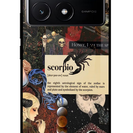 Scorpio Zodiac Poco X6 Pro Glass Case