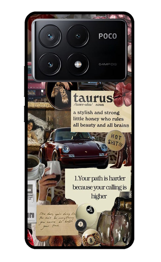 Taurus Zodiac Poco X6 Pro Glass Case