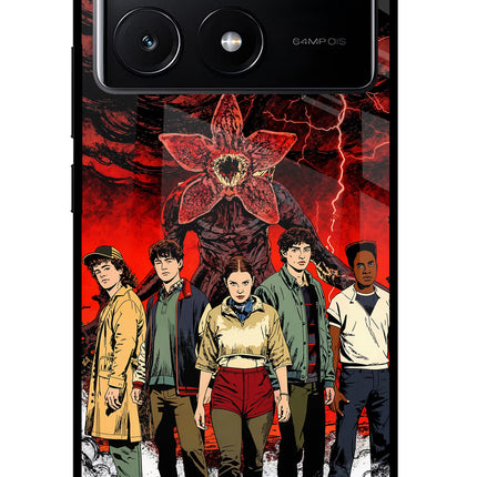 Ordinary Things Characters Poco X6 Pro Glass Case Back Cover by Casekaro