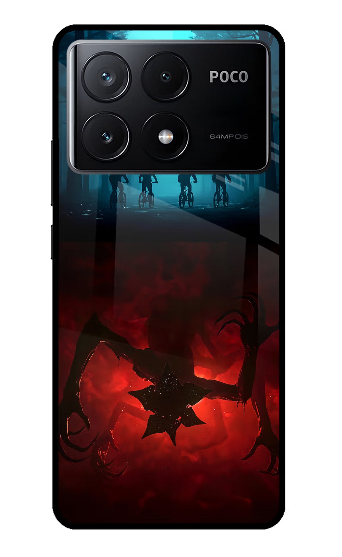 Ordinary Things Downside Up Poco X6 Pro Glass Case Back Cover by Casekaro