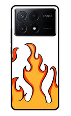 Fired Up – White Poco X6 Pro Glass Case