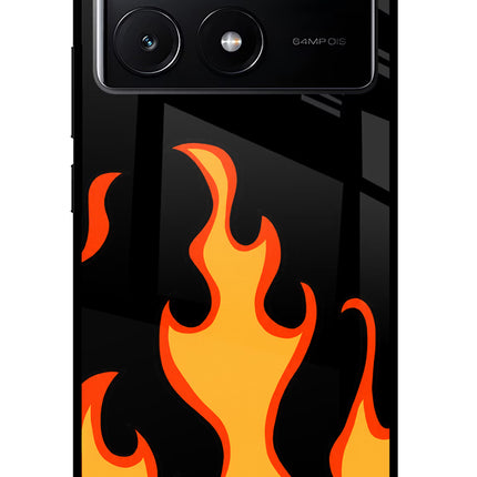 Fired Up – Black Poco X6 Pro Glass Case