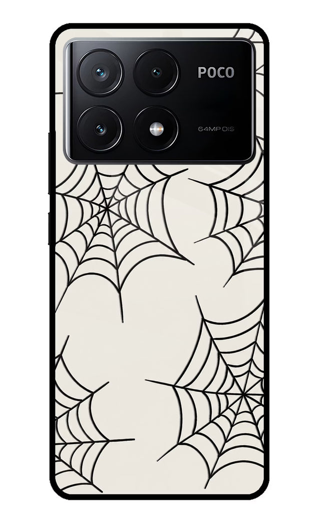 Spider Web Poco X6 Pro Glass Case