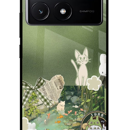 Aesthetic anime Poco X6 Pro Glass Case