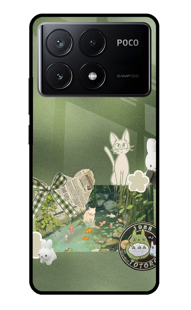 Aesthetic anime Poco X6 Pro Glass Case