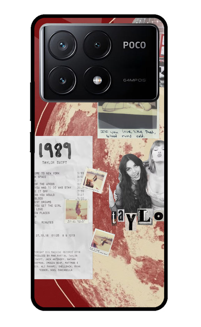 Taylor Swift Poco X6 Pro Glass Case