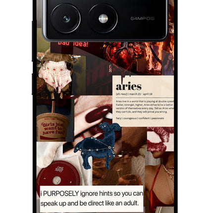 Zodiac Aries Poco X6 Pro Glass Case