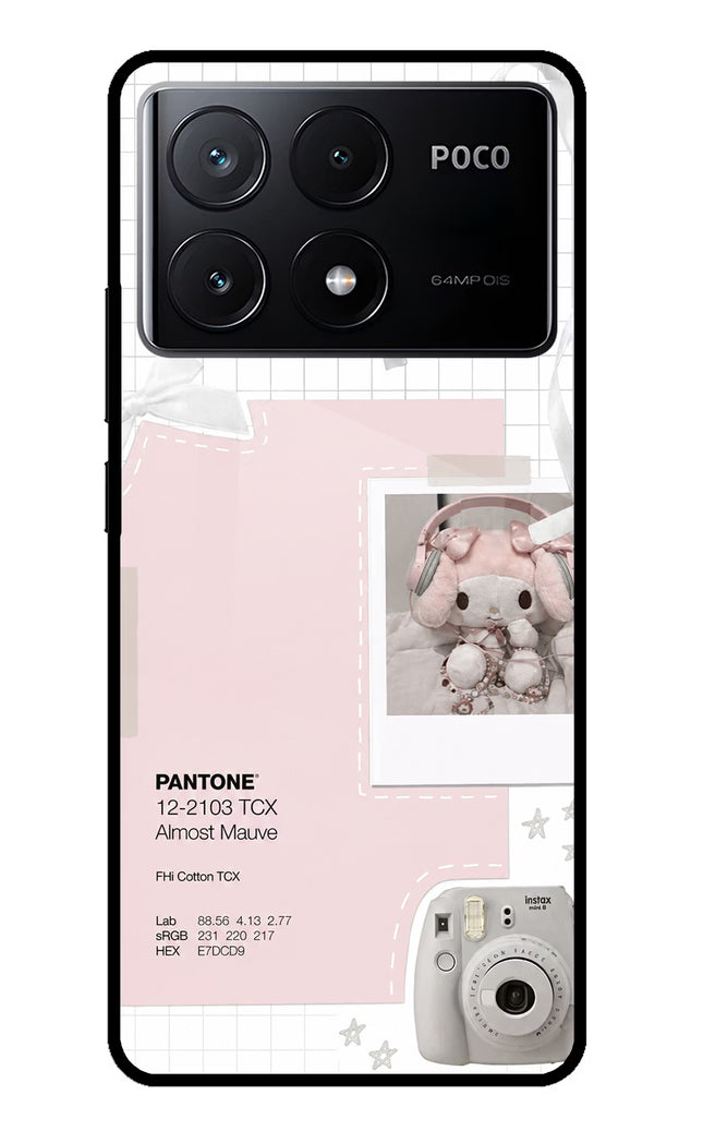 Pantone Asthetic Poco X6 Pro Glass Case