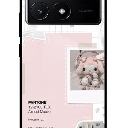 Pantone Asthetic Poco X6 Pro Glass Case Back Cover by Casekaro