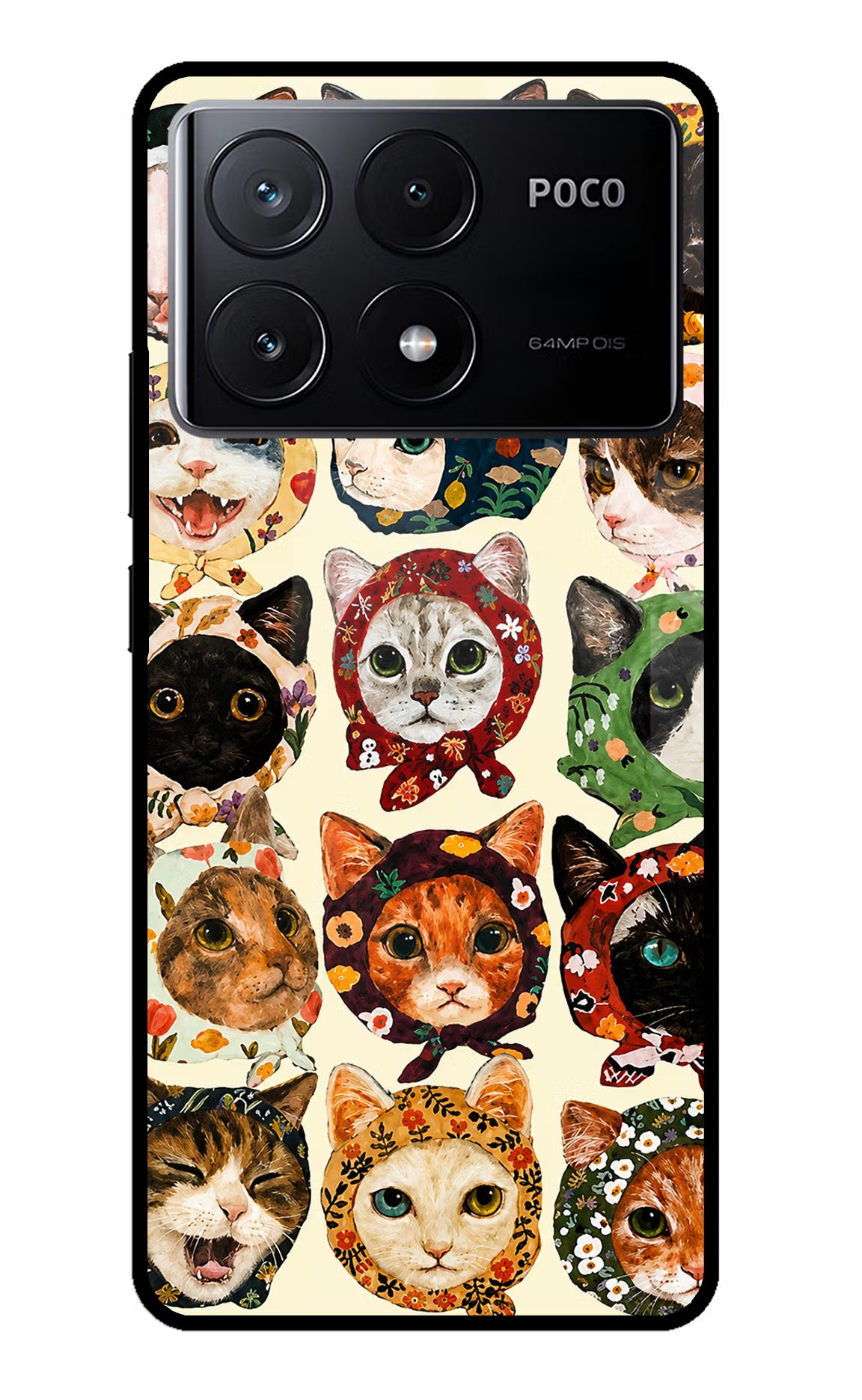 Cool Cat Poco X6 Pro Glass Case