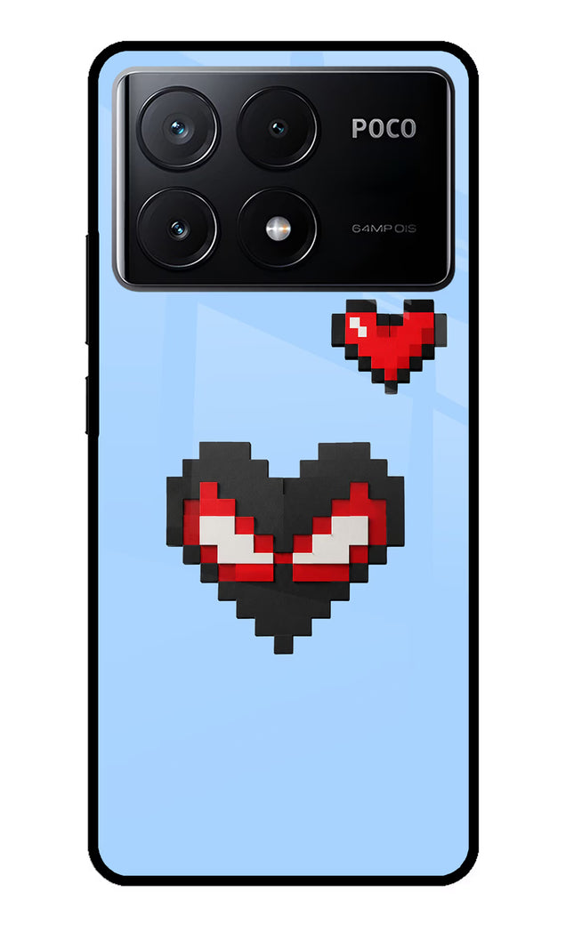 Peter Heart Poco X6 Pro Glass Case