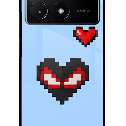 Peter Heart Poco X6 Pro Glass Case Back Cover by Casekaro