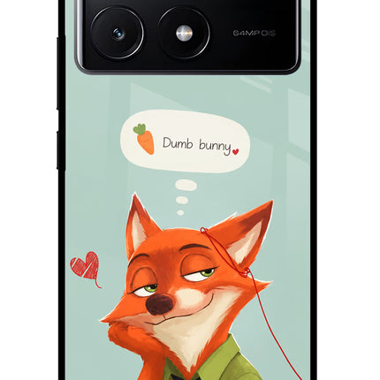 Nick Charm Poco X6 Pro Glass Case Back Cover by Casekaro