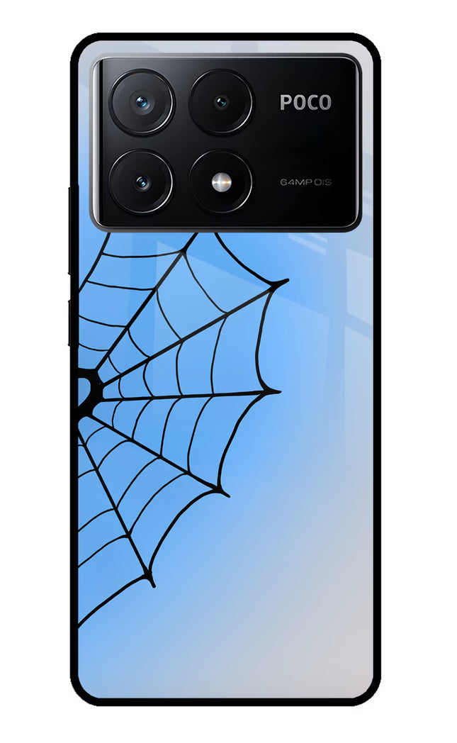 Blue Web Poco X6 Pro Glass Case