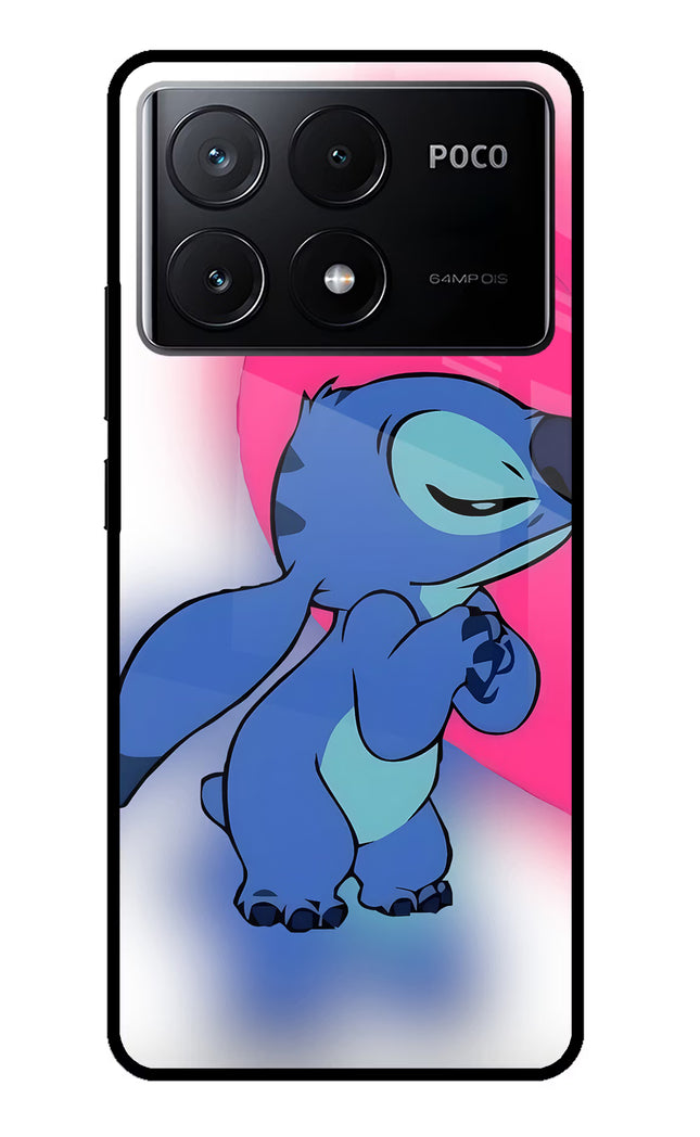 Stitch Hug Poco X6 Pro Glass Case