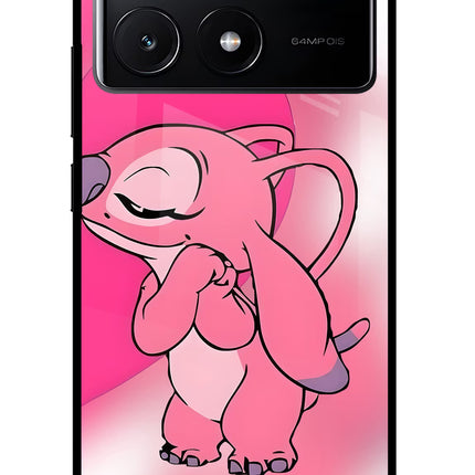 Angel Hug Poco X6 Pro Glass Case Back Cover by Casekaro