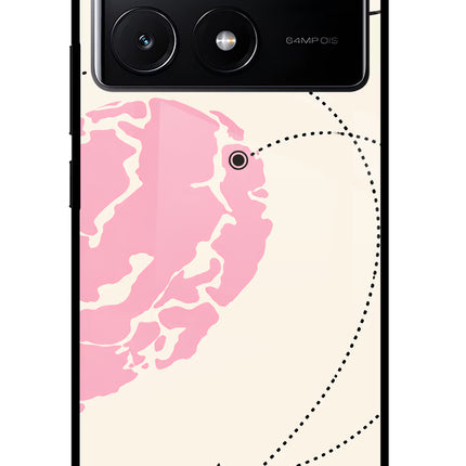 Miss Orbit Poco X6 Pro Glass Case Back Cover by Casekaro