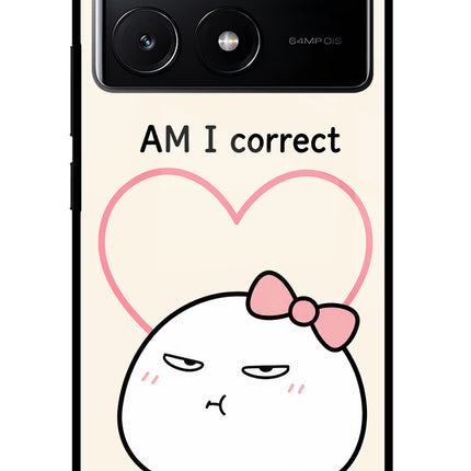 Always Right Poco X6 Pro Glass Case Back Cover by Casekaro