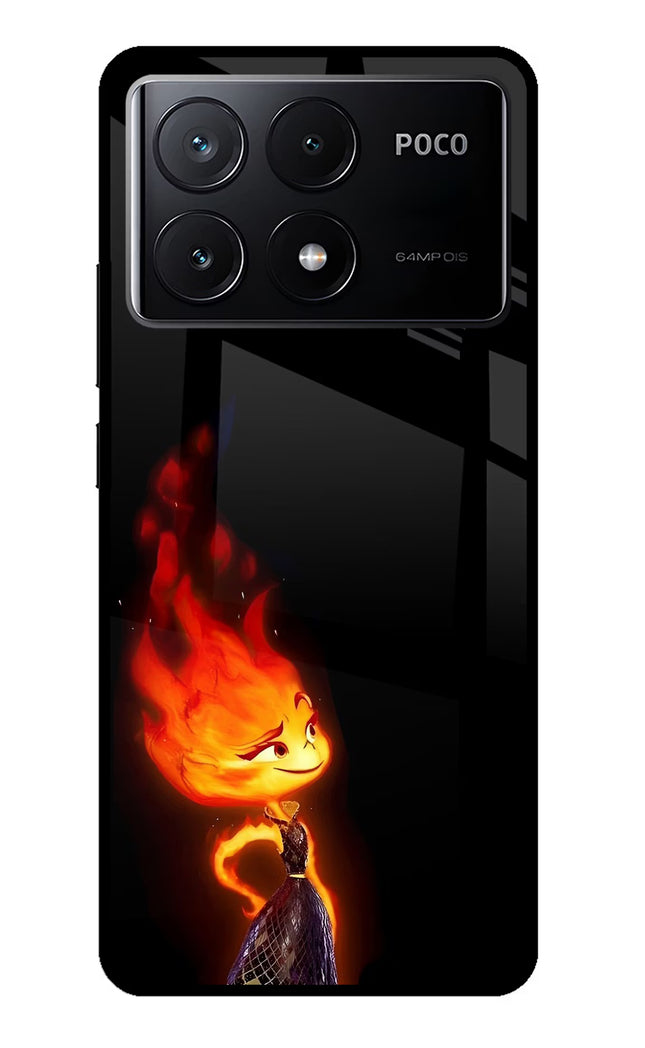 Ember Flame Poco X6 Pro Glass Case