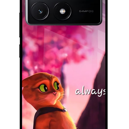 Always Cat Poco X6 Pro Glass Case