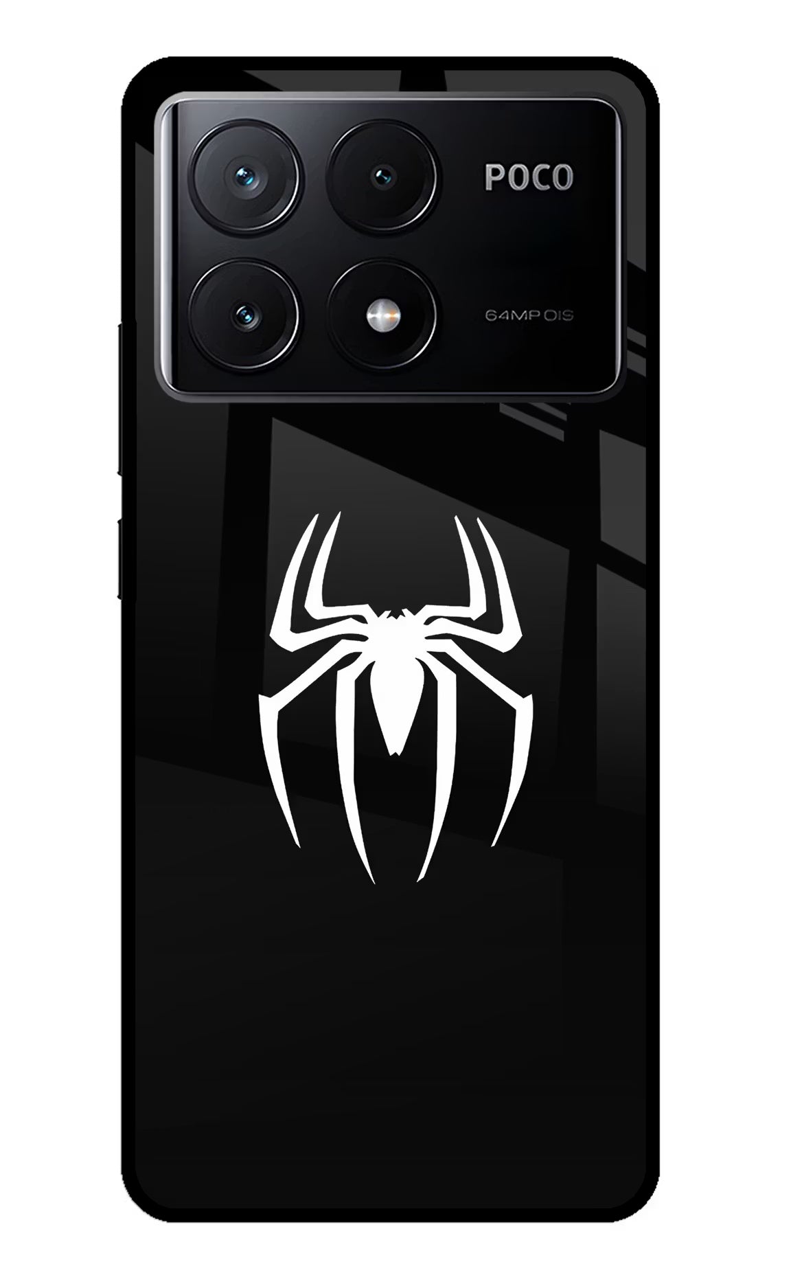 Miles Symbol Poco X6 Pro Glass Case Back Cover by Casekaro