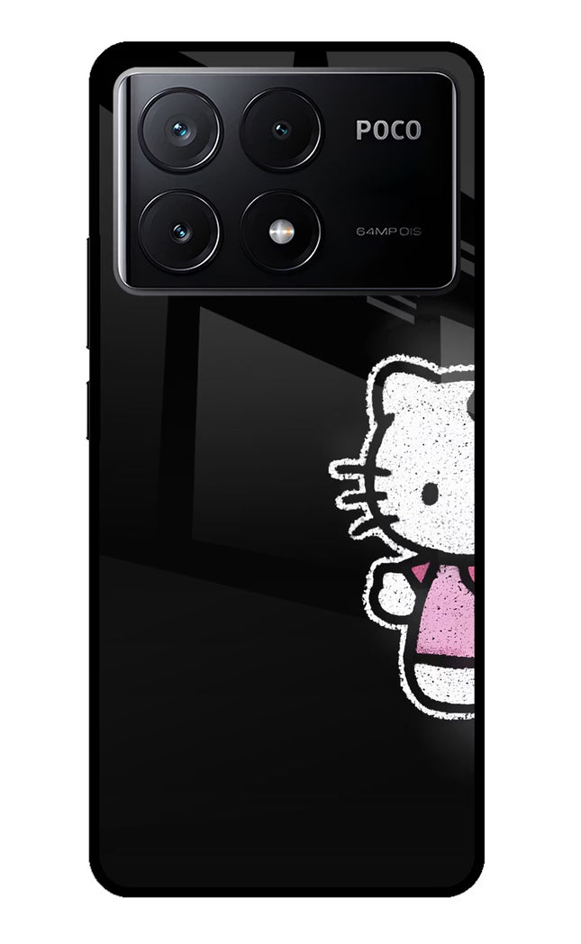 Kitty Charm Poco X6 Pro Glass Case