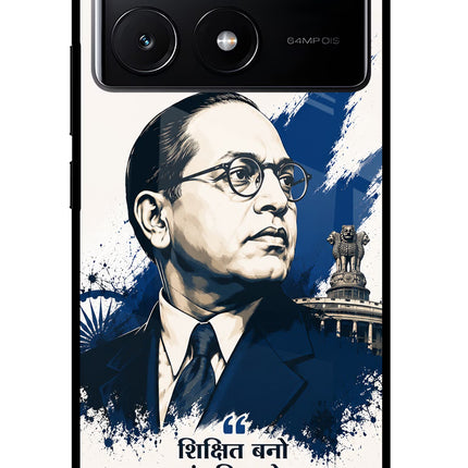 Dr. Ambedkar Visionary Poco X6 Pro Glass Case Back Cover by Casekaro